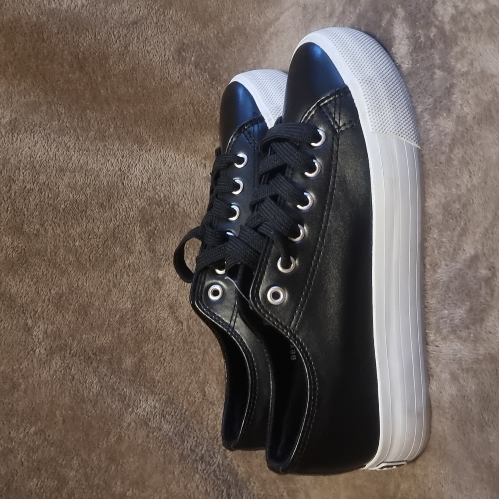 MUDD White soles and black top shoes